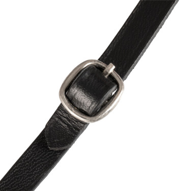 Bridão de couro Equestro para cavalo de brinquedo com tachas prateadas Preto