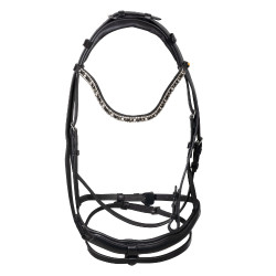 Bridão Equestro com focinheira anatómica Preto