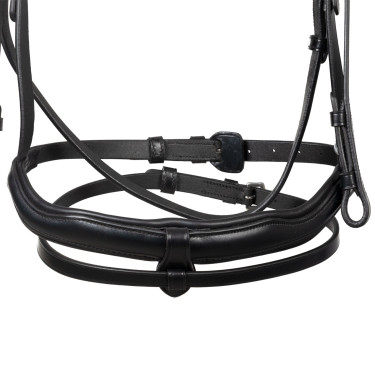 Bridão Equestro com focinheira anatómica Preto