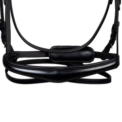 Bridão Equestro anatómico com pedras fúcsia Preto