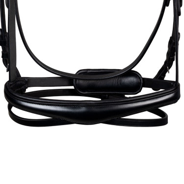 Bridão Equestro anatómico com pedras fúcsia Preto