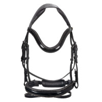 Bridão Equestro curvado com formato frontal Preto Bridão Equestro curvado com formato frontal Preto