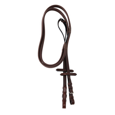 Bridão Equestro com muserola mexicana e lã sintética Castanho escuro