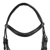 Bridão mexicano Supreme com focinheira anatómica Preto