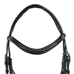 Bridão mexicano Supreme com focinheira anatómica Preto