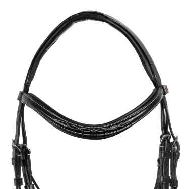 Bridão mexicano Supreme com focinheira anatómica Preto