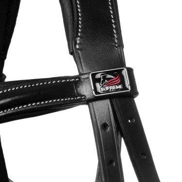 Bridão mexicano Supreme com focinheira anatómica Preto
