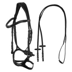Bridão Supreme com muserola anatómica curvada Preto