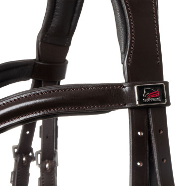 Bridão Supreme com muserola anatómica curvada Castanho escuro