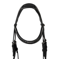 Bridão Supreme Hemelite de dressage com rédeas de borracha Preto