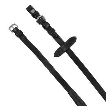 Bridão Supreme Hemelite de dressage com rédeas de borracha Preto