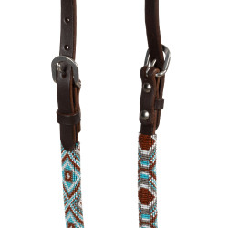 Bridão western Pool’s Diamonds one-ear perlado oleado Castanho escuro