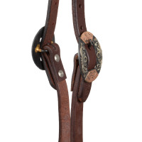 Bridão western Pool’s one-ear fivelas German Buckles Envernizado