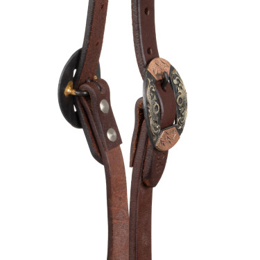 Bridão western Pool’s one-ear fivelas German Buckles Envernizado
