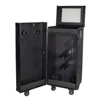 Armário de sela Equestro preto 65×62×138 cm Preto brilhante