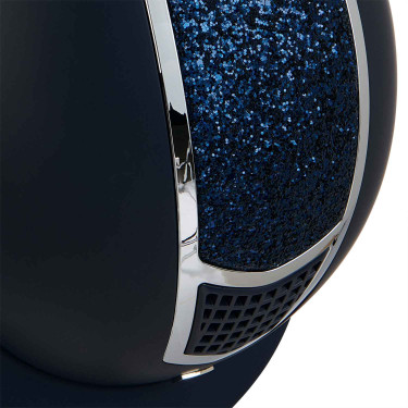 Capacete Equestro com strass Marinho / prateado Azul