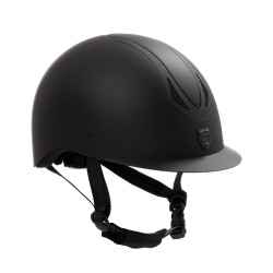 Capacete Equestro unissex Azael com roda de ajuste traseira com EN 1384-2023 Preto / preto