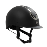 Capacete Equestro unissex Azael com roda de ajuste traseira com EN 1384-2023 Preto / gunmetal Cinzento