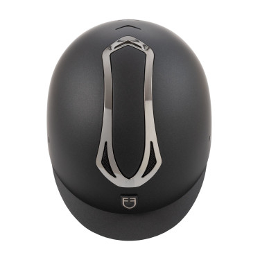 Capacete Equestro unissex Azael com roda de ajuste traseira com EN 1384-2023 Preto / gunmetal Cinzento