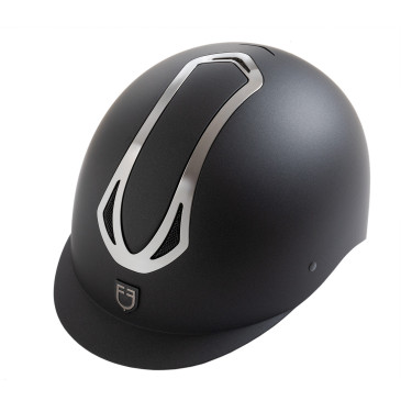 Capacete Equestro unissex Azael com roda de ajuste traseira com EN 1384-2023 Preto / gunmetal Cinzento