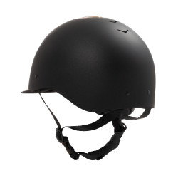 Capacete Equestro unissex Azael com roda de ajuste traseira com EN 1384-2023 Preto / ouro rosa