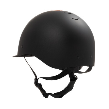 Capacete Equestro unissex Azael com roda de ajuste traseira com EN 1384-2023 Preto / ouro rosa