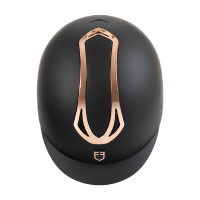 Capacete Equestro unissex Azael com roda de ajuste traseira com EN 1384-2023 Preto / ouro rosa