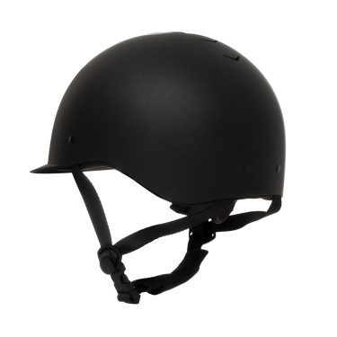 Capacete Equestro unissex Azael com roda de ajuste traseira com EN 1384-2023 Preto / preto brilhante
