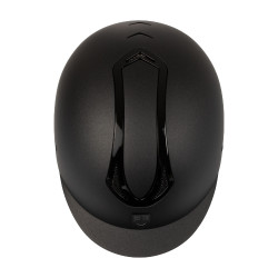 Capacete Equestro unissex Azael com roda de ajuste traseira com EN 1384-2023 Preto / preto brilhante
