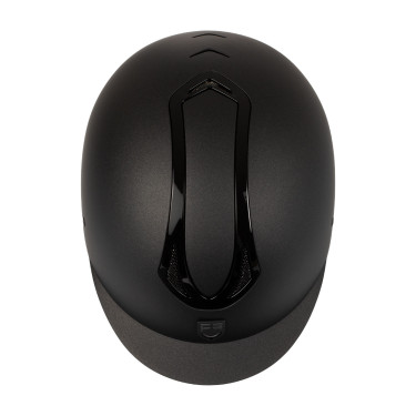 Capacete Equestro unissex Azael com roda de ajuste traseira com EN 1384-2023 Preto / preto brilhante