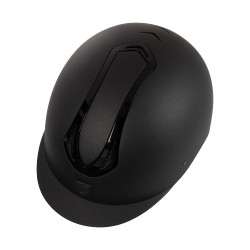 Capacete Equestro unissex Azael com roda de ajuste traseira com EN 1384-2023 Preto / preto brilhante