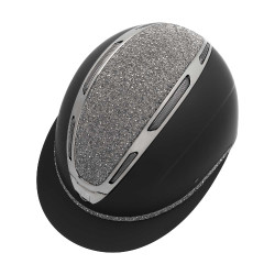 Capacete feminino Equestro Apocalypse, casco fosco com strass EN 1384-2023 Preto / gunmetal Capacete feminino Equestro Apocalypse, casco fosco com strass EN 1384-2023 Preto / gunmetal