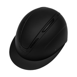 Capacete feminino Equestro Apocalypse com casco fosco homologado EN 1384-2023 Preto / preto