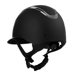 Capacete feminino Equestro Apocalypse com casco fosco homologado EN 1384-2023 Preto / gunmetal