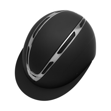 Capacete feminino Equestro Apocalypse com casco fosco homologado EN 1384-2023 Preto / gunmetal