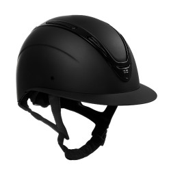 Capacete feminino Equestro Apocalypse com casco fosco homologado EN 1384-2023 Preto / preto brilhante Capacete feminino Equestro Apocalypse com casco fosco homologado EN 1384-2023 Preto / preto brilhante