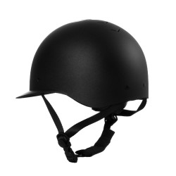 Capacete feminino Equestro com pala larga homologado EN 1384-2023 Preto / gunmetal