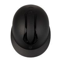 Capacete feminino Equestro com pala larga homologado EN 1384-2023 Preto / preto brilhante Capacete feminino Equestro com pala larga homologado EN 1384-2023 Preto / preto brilhante