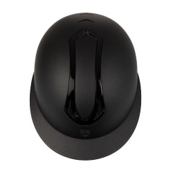 Capacete feminino Equestro com pala larga homologado EN 1384-2023 Preto / preto brilhante