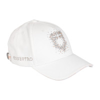 Boné feminino Equestro com logótipo em strass Preto