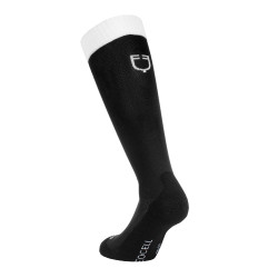 Meias unissexo Equestro Basic em tecido técnico Preto / branco
