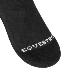 Meias unissexo Equestro Basic em tecido técnico Preto / branco
