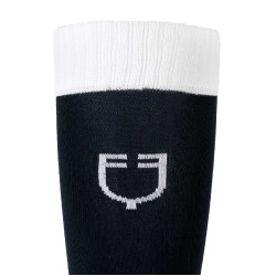 Meias unissexo Equestro Basic em tecido técnico Blazer marinho / branco Azul-marinho
