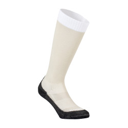 Meias unissexo Equestro Basic em tecido técnico Oxford bronzeado / branco Bege