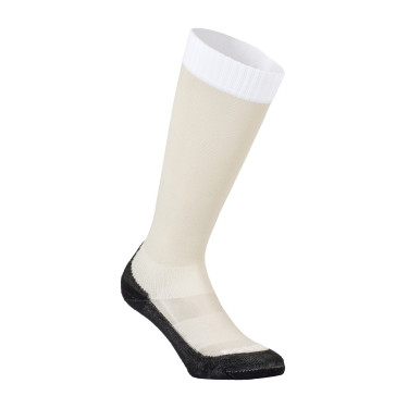 Meias unissexo Equestro Basic em tecido técnico Oxford bronzeado / branco Bege