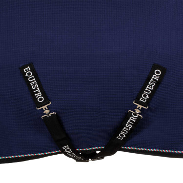 Camisola de box Equestro x FISE em tecido favo de mel Blazer marinho Azul-marinho