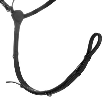 Peitoral em couro Equestro modelo Y Fork Preto