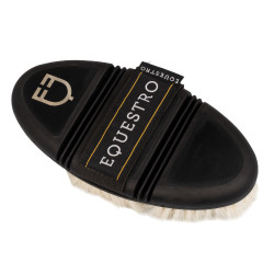 Escova de limpeza Equestro flexível com cerdas macias Natural Castanho