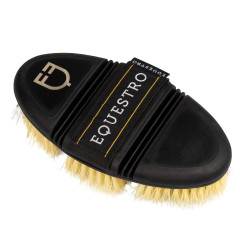 Escova de grooming Equestro flexível para escovagem Natural Castanho