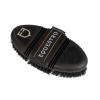Escova Equestro flexível com cerdas curtas sintéticas Preto